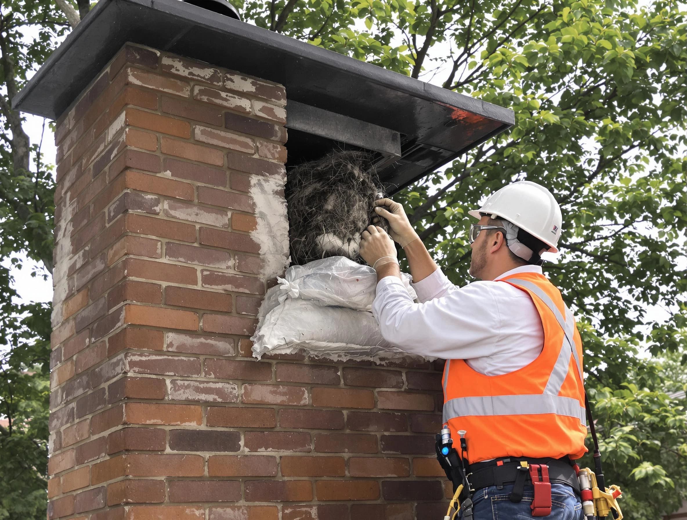 Humane removal of debris and animals by Toms River Chimney Sweep in Toms River, NJ