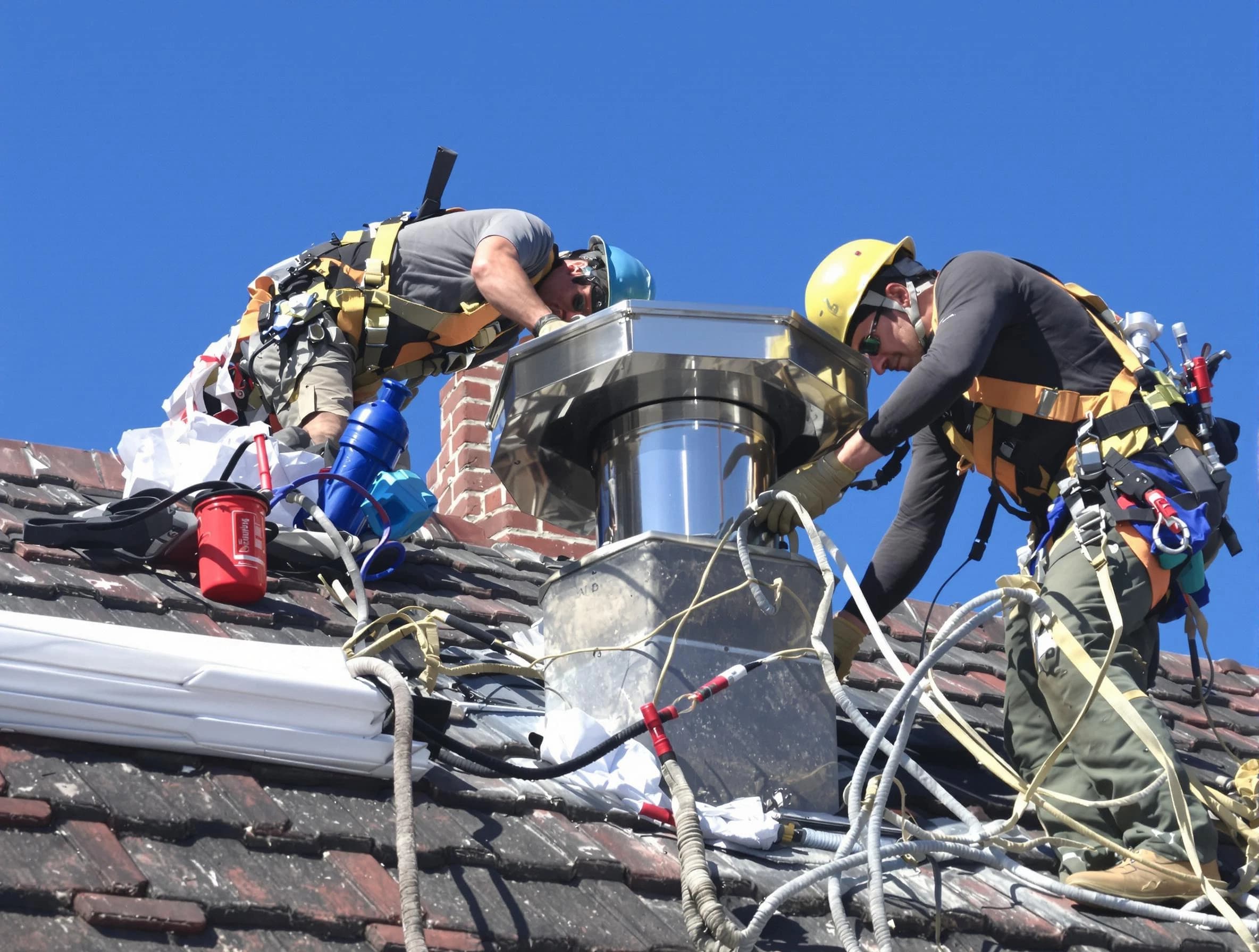 Protective chimney cap installed by Toms River Chimney Sweep in Toms River, NJ