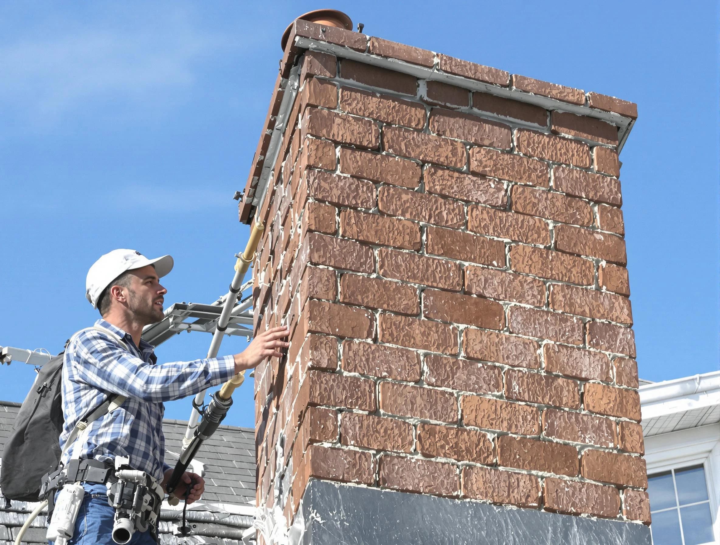 Brickwork for a chimney rebuild by Toms River Chimney Sweep in Toms River, NJ