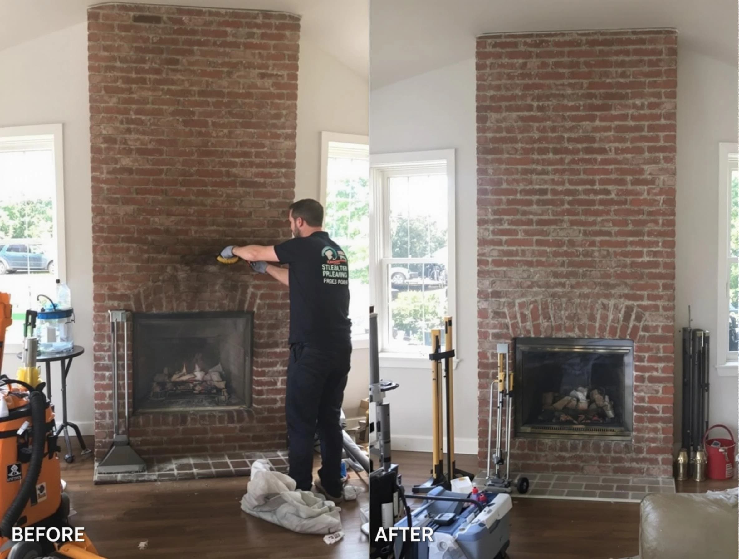 Finished chimney sweeping service by Toms River Chimney Sweep in Toms River, NJ