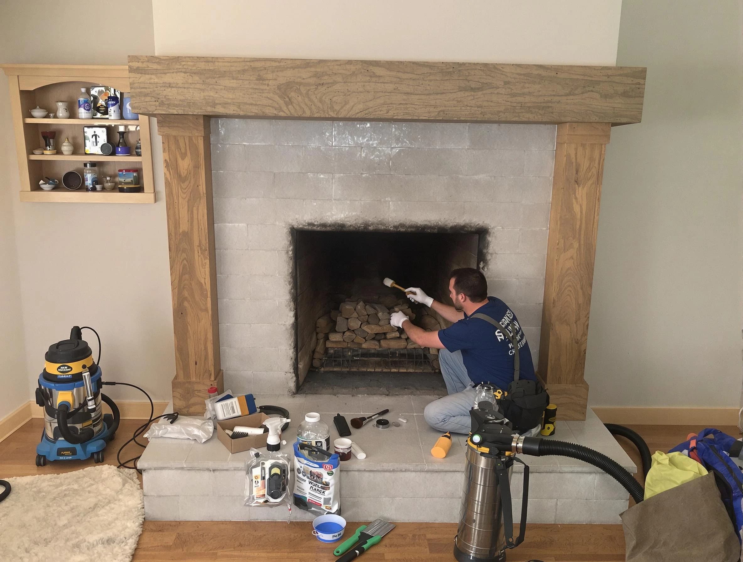 Detailed creosote removal process by Toms River Chimney Sweep in Toms River, NJ