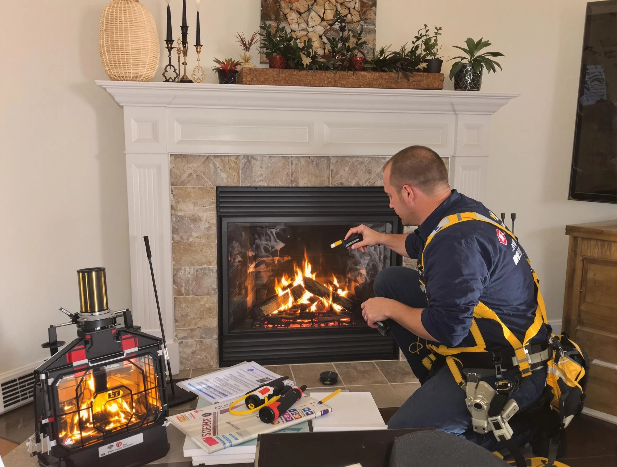 Safety-focused fireplace inspection by Toms River Chimney Sweep in Toms River, NJ